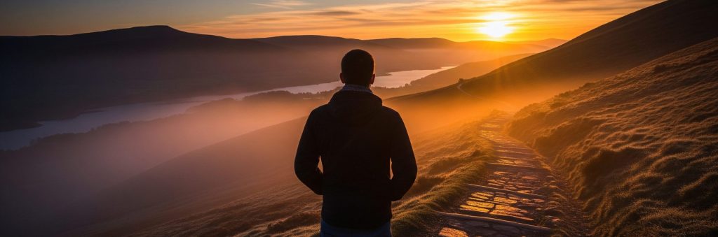 man-looking-at-path-ahead